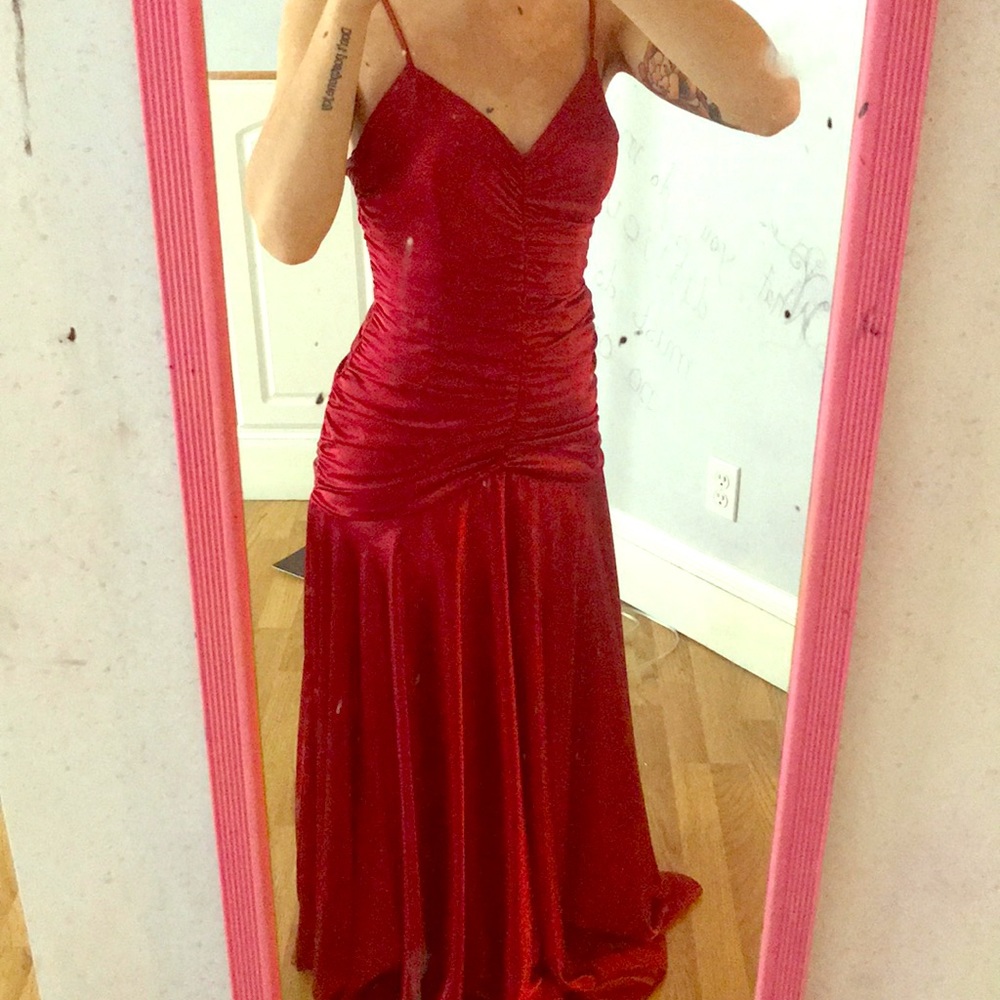 Red Silk Ball Gown